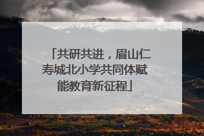 共研共进，眉山仁寿城北小学共同体赋能教育新征程