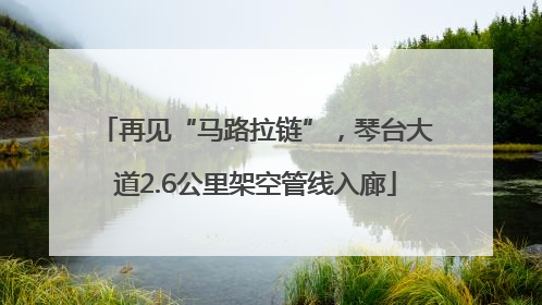 再见“马路拉链”，琴台大道2.6公里架空管线入廊