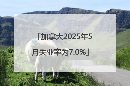 加拿大2025年5月失业率为7.0%
