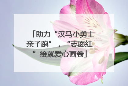 助力“汉马小勇士亲子跑”，“志愿红”绘就爱心画卷