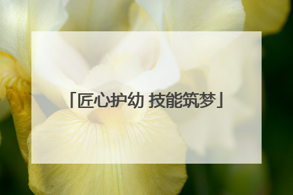 匠心护幼 技能筑梦
