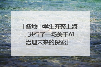 各地中学生齐聚上海，进行了一场关于AI治理未来的探索