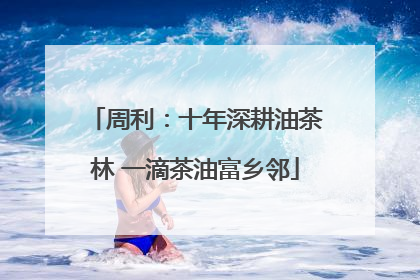 周利：十年深耕油茶林 一滴茶油富乡邻