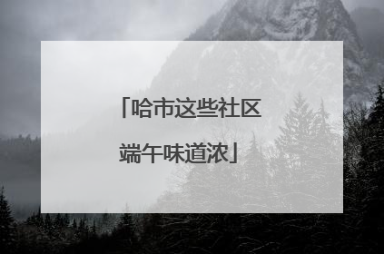 哈市这些社区端午味道浓
