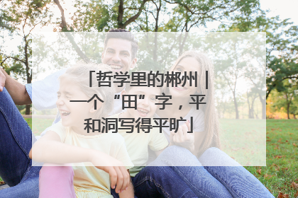 哲学里的郴州｜一个“田”字，平和洞写得平旷