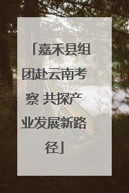 嘉禾县组团赴云南考察 共探产业发展新路径