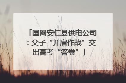 国网安仁县供电公司：父子“并肩作战”交出高考“答卷”