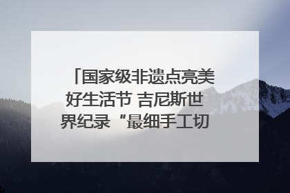 国家级非遗点亮美好生活节 吉尼斯世界纪录“最细手工切面”邀您来品！｜美好生活有“盐”味