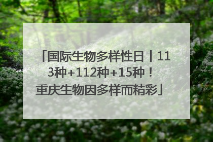 国际生物多样性日丨113种+112种+15种！重庆生物因多样而精彩
