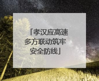 孝汉应高速多方联动筑牢安全防线