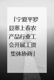 宁夏平罗县塞上春农产品行业工会开展工资集体协商