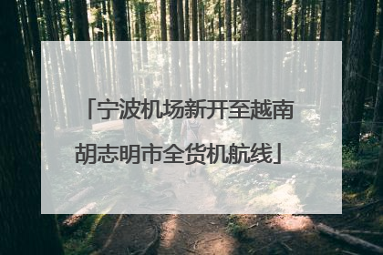 宁波机场新开至越南胡志明市全货机航线
