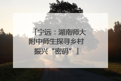 宁远：湖南师大附中师生探寻乡村振兴“密码”