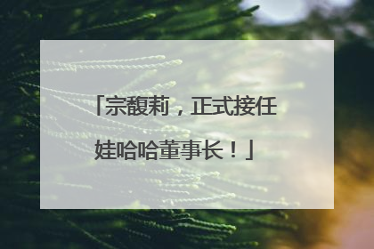 宗馥莉，正式接任娃哈哈董事长！