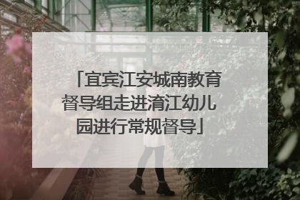 宜宾江安城南教育督导组走进淯江幼儿园进行常规督导