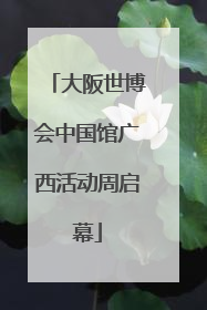 大阪世博会中国馆广西活动周启幕