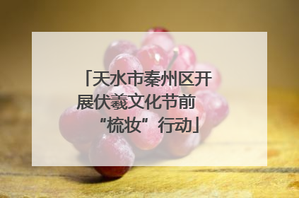 天水市秦州区开展伏羲文化节前 “梳妆”行动