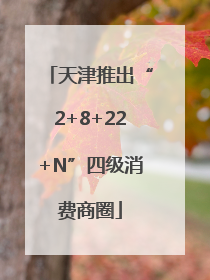 天津推出“2+8+22+N”四级消费商圈