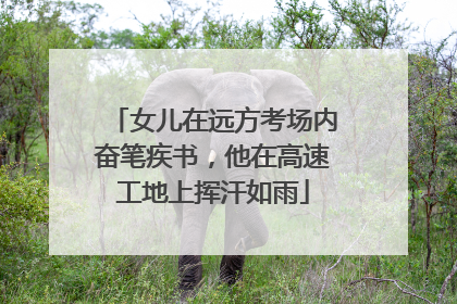 女儿在远方考场内奋笔疾书，他在高速工地上挥汗如雨