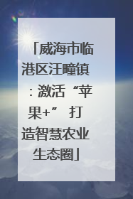 威海市临港区汪疃镇：激活“苹果+” 打造智慧农业生态圈