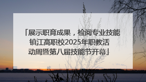 展示职育成果，检阅专业技能 镇江高职校2025年职教活动周暨第八届技能节开幕