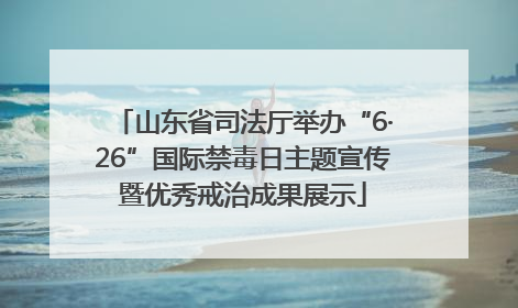 山东省司法厅举办“6·26”国际禁毒日主题宣传暨优秀戒治成果展示