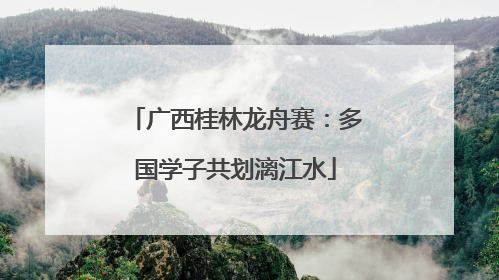 广西桂林龙舟赛：多国学子共划漓江水