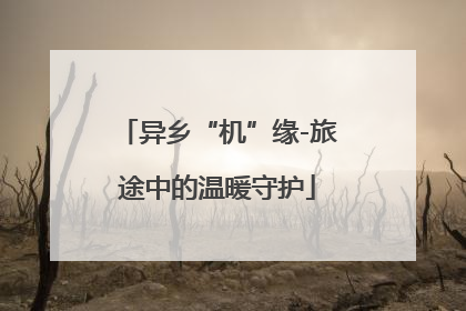 异乡“机”缘-旅途中的温暖守护