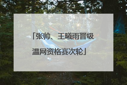 张帅、王曦雨晋级温网资格赛次轮