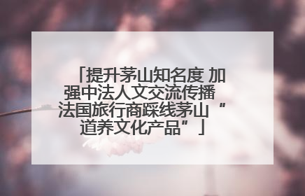 提升茅山知名度 加强中法人文交流传播 法国旅行商踩线茅山“道养文化产品”