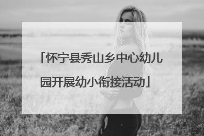 怀宁县秀山乡中心幼儿园开展幼小衔接活动