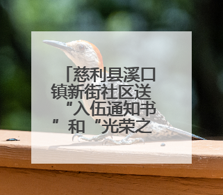 慈利县溪口镇新街社区送“入伍通知书”和“光荣之家”牌匾