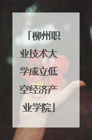 柳州职业技术大学成立低空经济产业学院