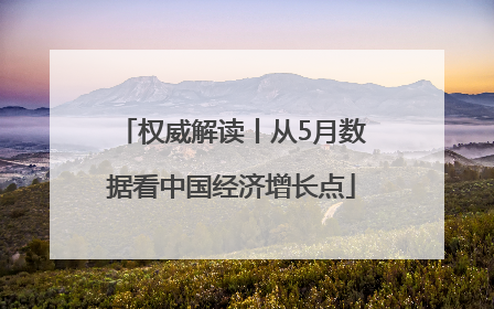 权威解读丨从5月数据看中国经济增长点