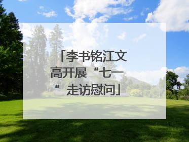 李书铭江文高开展“七一”走访慰问