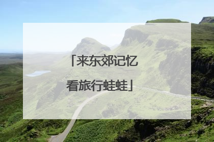 来东郊记忆 看旅行蛙蛙
