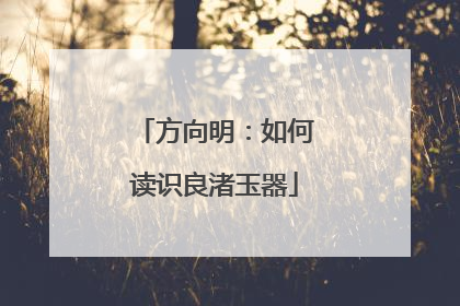 方向明：如何读识良渚玉器