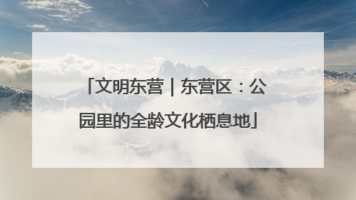 文明东营｜东营区：公园里的全龄文化栖息地