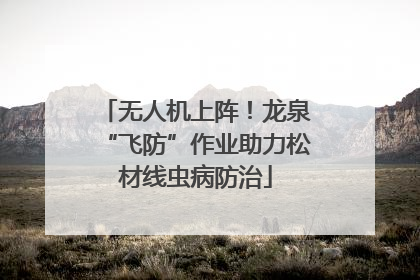无人机上阵！龙泉“飞防”作业助力松材线虫病防治