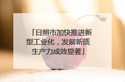 日照市加快推进新型工业化，发展新质生产力成效显著
