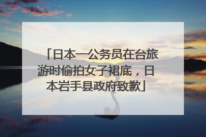日本一公务员在台旅游时偷拍女子裙底，日本岩手县政府致歉
