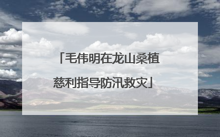 毛伟明在龙山桑植慈利指导防汛救灾