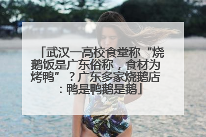 武汉一高校食堂称“烧鹅饭是广东俗称，食材为烤鸭”？广东多家烧鹅店：鸭是鸭鹅是鹅