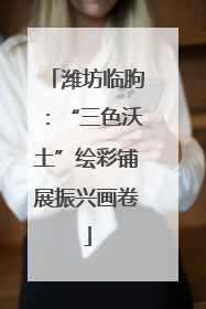 潍坊临朐：“三色沃土”绘彩铺展振兴画卷
