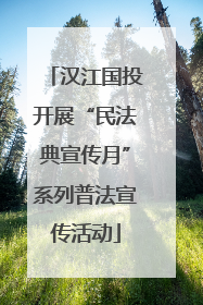 汉江国投开展“民法典宣传月”系列普法宣传活动