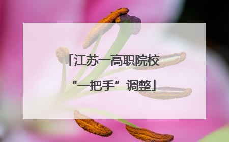 江苏一高职院校“一把手”调整