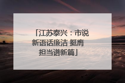 江苏泰兴：市说新语话廉洁 挺膺担当谱新篇