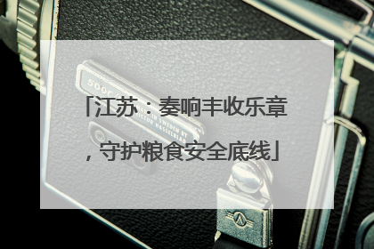 江苏：奏响丰收乐章，守护粮食安全底线