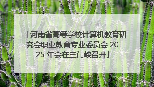 河南省高等学校计算机教育研究会职业教育专业委员会 2025 年会在三门峡召开