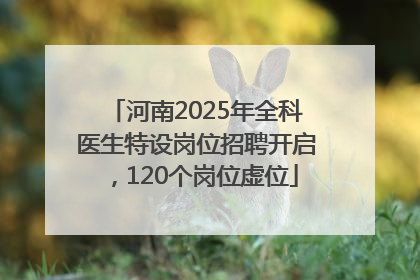 河南2025年全科医生特设岗位招聘开启，120个岗位虚位